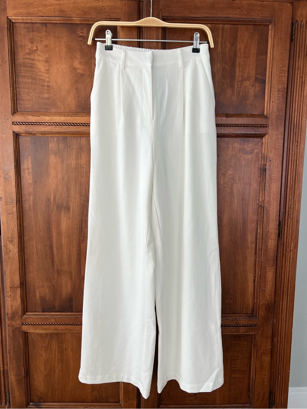 NWT Christian Lacroix White Wide Leg Pants | Pockets | Size S | Lined